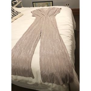Anthropologie Metallic Jumpsuit